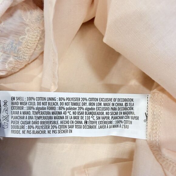 Free the Roses Orange Eyelet Tiered Embroidered Midi Dress Size Small Floral - Picture 11 of 13